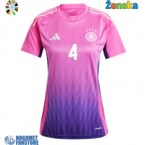 Njemačka Jonathan Tah #4 Gostujuci Dres za Ženska EP 2024 Kratak Rukav